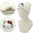 thumbnail image 3 of Gorro de punto de anime, bonito y kawaii, divertido gorro de invierno para esquiar, holgado y cálido para mujeres y niñas., 3 of 4
