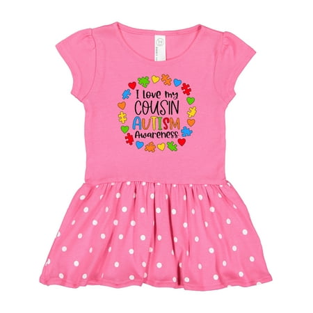 

Inktastic I Love My Cousin Autism Awareness Gift Baby Girl Dress