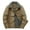 Khaki, variant on IROINNID Men's Long Sleeve Shearling Turndown Lapel Mid-Length Jacket Solid Color Casual Turn-down Collar Padded Thermal Jacket Coat