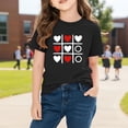 thumbnail image 4 of Blusas y camisas de manga corta con cuello redondo para niños y niñas, camisetas gráficas de manga corta, blusas con estampados bonitos para la temporada escolar., 4 of 8