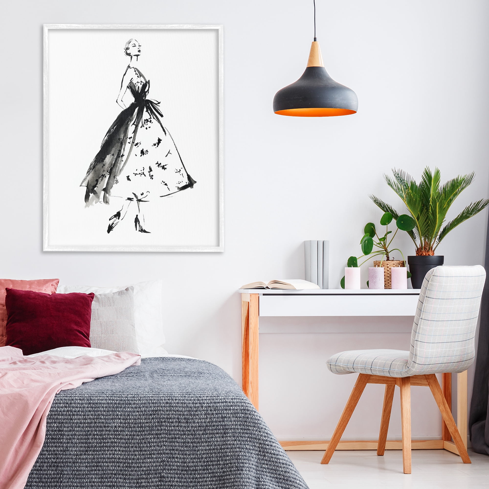 Stupell Industries Ethereal Couture Contour White Framed Giclee Art, design by Svetlana Aleynikova