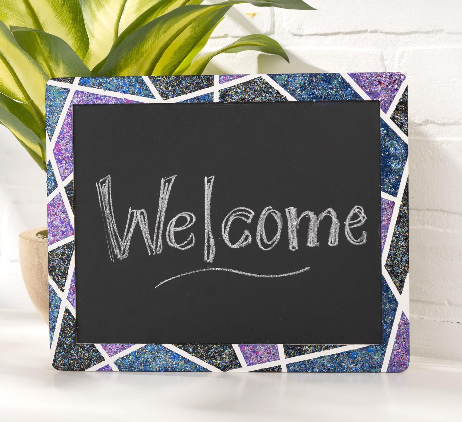 Plaid Wood Surfaces, 8.5" x 10.5", Chalkboard Frame