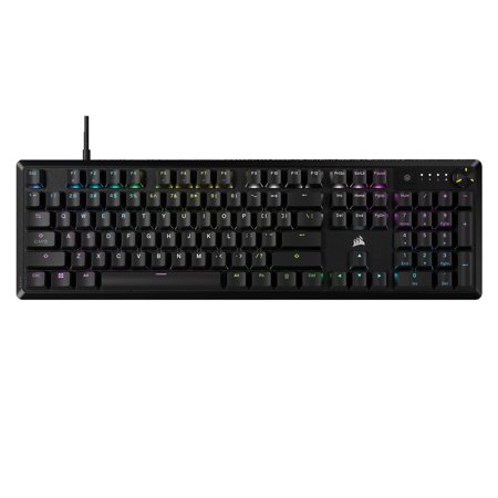 CORSAIR K70 CORE RGB Mechanical Gaming Keyboard - CORSAIR Red Linear Switches - Sound Dampening - Rotary Dial - Aluminum Top Plate - Onboard Storage - Black