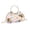 Sliver, variant on Women's Handmade Floral Sequin Evening Bag Beaded Clutch Purse with Metal Ring Handle for Wedding Prom Party