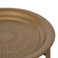 thumbnail image 4 of Kate and Laurel Mahdavi Modern Plant Stand Table, 12 x 12 x 27, Gold, Unique Accent Table with Textured Top, 4 of 7