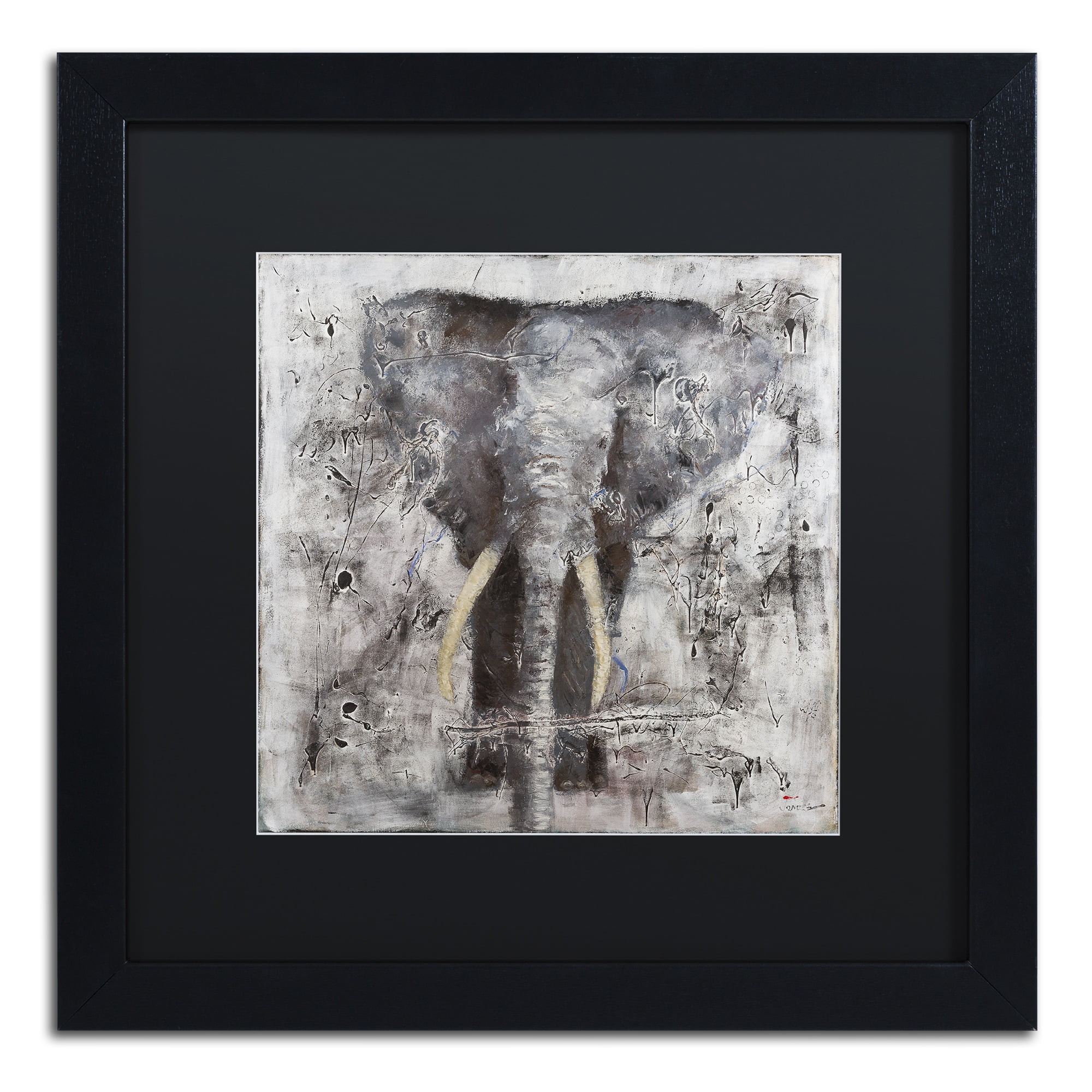 Trademark Fine Art "Wild Life" Canvas Art by Joarez, Black Matte, Black Frame