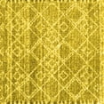 thumbnail image 1 of Ahgly Company Machine Washable Indoor Square Trellis Yellow Modern Area Rugs, 3' Square, 1 of 4
