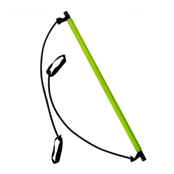 BESTSKY Pilates Bar Kit,Multi-Functional Exercise Stick with Resistance Bands for Full-Body Training,High-Density Foam Handle Pilates Bar,Green