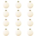 thumbnail image 2 of Hvmvliv Christmas Tree Ornaments (12pcs-8cm) Velvet Christmas Ball Ornament Flocked Christmas Tree Ball Decorations Shatterproof Xmas Decorative Hanging Ornaments Christmas Decoration White, 2 of 2