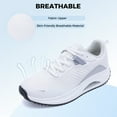 thumbnail image 3 of Womens Arch Support Walking Shoes Orthotic Fashion Sneakers Tennis Shoes for Plantar Fasciitis Pain Relief WhiteGrey Size 8.5, 3 of 6