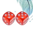 thumbnail image 5 of MasteelfCA 4 Pcs dés Translucides Rouges 18mm 6 Côtés pour Jeux Enseignement, 5 of 5