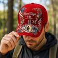 thumbnail image 2 of JULMCOMO 9.11 Memorial Baseball Cap Never Forget Floral Firefighter Print Adjustable Graphic Hat Patriotic American Flag Hat for Unisex Red, 2 of 6