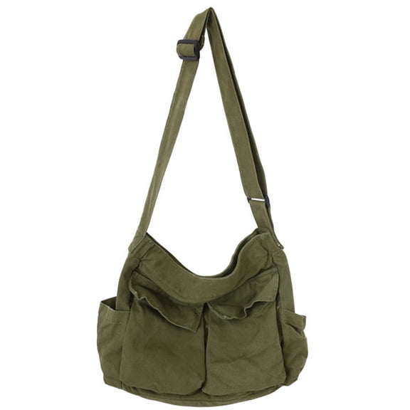 Parvistic Large Canvas Storage Bag for Women, Crossbody Single Shoulder Tote with Spacious Capacity