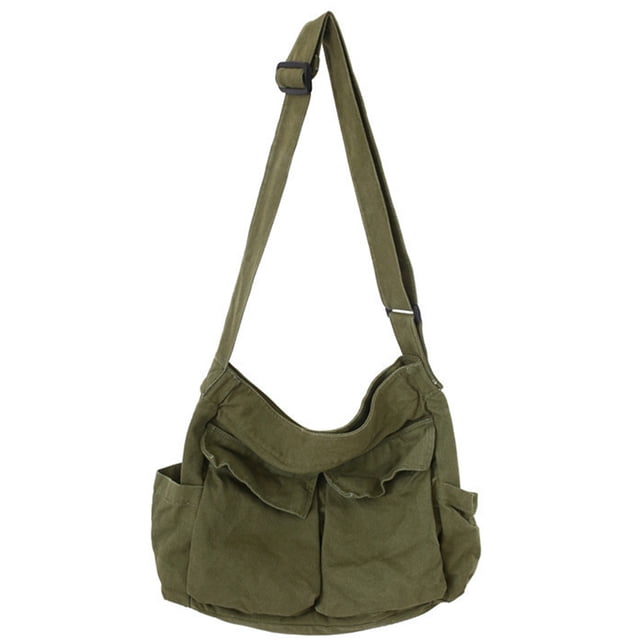 Large Capacity Canvas Storage Bag Cross Body Bag Single Shoulder Bag for Women