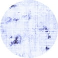 thumbnail image 1 of Ahgly Company Indoor Round Abstract Blue Modern Area Rugs, 7' Round, 1 of 4