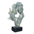 thumbnail image 4 of Couples Abstract Kissing Statue Decor Tabletop Elegant Ornament Sculpture Lovers Gifts Romantic Figurine For Party Home Anniversary Wedding Azul claro Macarena Estatua de resina de parejas, 4 of 7