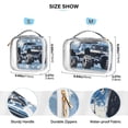 thumbnail image 4 of Blue Monster Truck Clear Cosmetic Bags with Handles PVC Toiletry Bags Zipper Waterproof Portable for Traveling 2 Pcs, 4 of 7