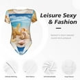 thumbnail image 6 of Gaeub Beach Starfish Shell Women'S Short Sleeve One Piece Swimsuit Sexy High-Waisted Bodysuit For Swimming, Beach, Sports - Small, 6 of 9