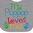 thumbnail image 4 of Inktastic My Poppop Loves Me Grandchild Boys or Girls Baby Bib, 4 of 4
