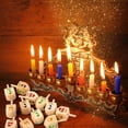 thumbnail image 6 of VSFAOV Wood Hanukkah Dreidels with English Transliteration & Instruction Cards Stress Toy Wooden Top Unwinding, 6 of 8