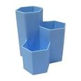 thumbnail image 2 of Organizador de Brochas de Maquillaje shamjiam grande 3 Compartimentos Multiusos para Lápiz Delineador Azul, 2 of 8