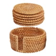 thumbnail image 1 of 1 Set Hand-woven Coasters Cup Cushions Heat Insulated Coasters for Home, 1 of 9