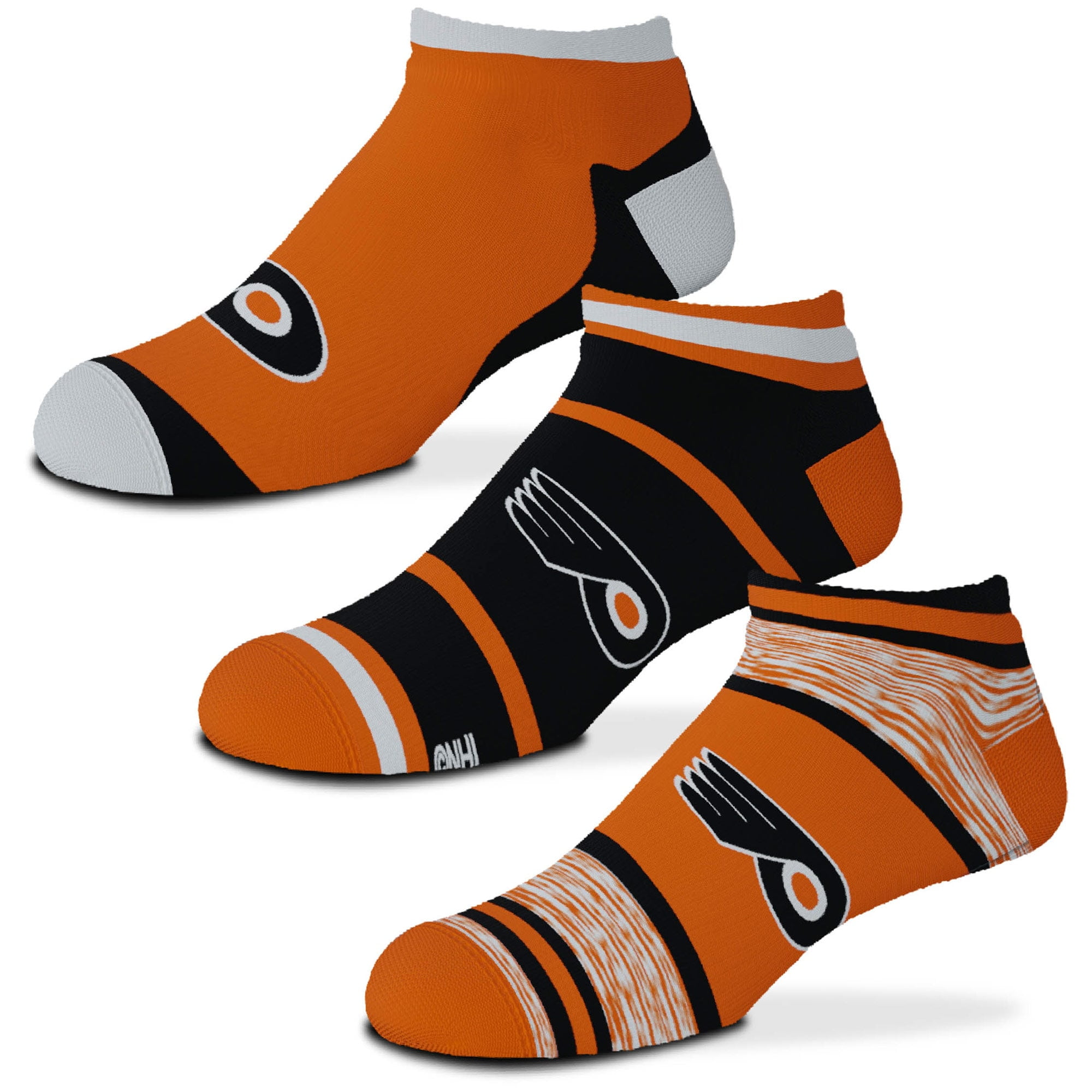 Youth For Bare Feet Philadelphia Flyers 3-Pack Cash Ankle Socks