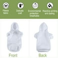 thumbnail image 4 of Unique Bargains Dog Sweatshirt Hooded Pet Spring/Fall/Winter Clothes Warm Coat for Small and Medium Dogs White XS, 4 of 7