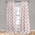 thumbnail image 5 of Ambesonne Science Curtains, Stars Telescope Sun Planets, Pair of 28"x95", Pale Maroon and White, 5 of 5