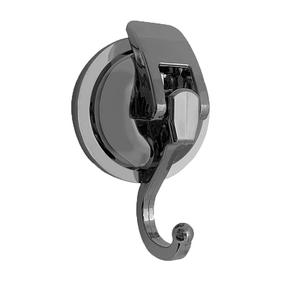 FXMLRLK 1 Pack Heavy Duty Vacuum Wreath Cup Hook, No Hole Punched, Super Suction for Kitchen Bathroom and Restroom, Gray