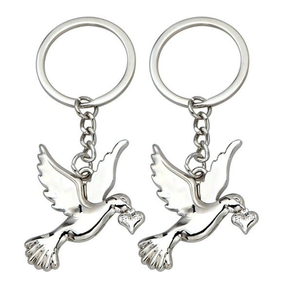 HINTRMENT Porte-clés Décoratif en Métal Dove pour Sacs et Clés en Alliage de Zinc Durable 2 Pcs