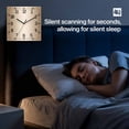 thumbnail image 4 of Beige Ombre Wooden Wall Clock Silent Non Ticking, Modern Gradient Abstract Art Square Wall Clocks Battery Operated, Decor Clock for Home Office, Living Room, Kitchen, 12 Inch, 4 of 9