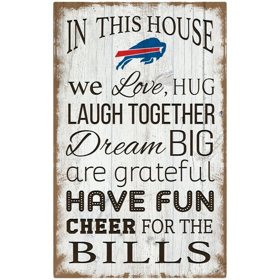 Buffalo Bills 11'' x 19'' Team In This House Sign