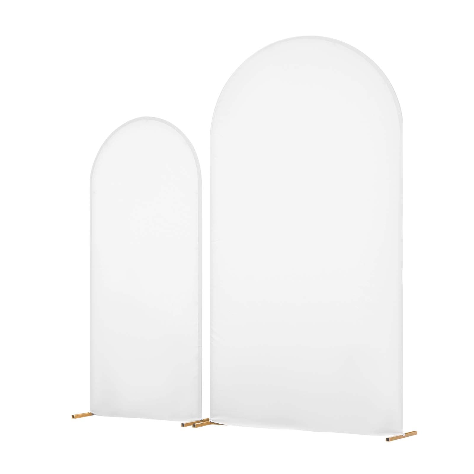 KFFKFF Metal Arch Backdrop Stand Set, Includes 7.2 ft and 6 ft Frames, Durable Design, Simple Setup, Gold Finish with Cover for Weddings, Birthday Parties, Celebrations, and Ceremonial Decorations