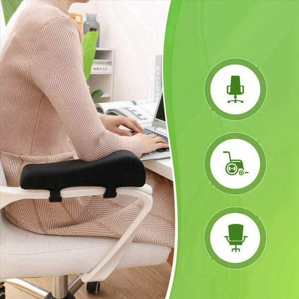 Cojines ErgonóMicos para Reposabrazos de Silla, Alivio de PresióN con Almohadillas de Espuma ViscoeláStica para Reposabrazos, Juego de 4 Piezas de Silla