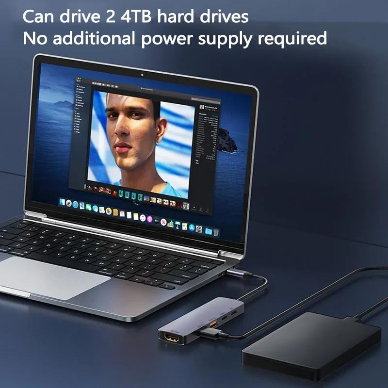 AUBEAMTO Type C USB Hub, 10Gbps USB C Hub, USB C Splitter with 4K@60HZ HDMI, 1 USB C 3.2 and 2 USB A 3.2 Data Ports,  140W PD, for MacBook, Mac Mini, XPS, Laptop and USB C Devices
