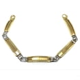 thumbnail image 1 of 14k Yellow And White Gold Fancy Link Mens Bracelet, 8.25", 1 of 5