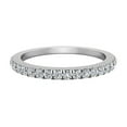 thumbnail image 4 of Diamond Wedding Band Matching to Cushion Halo Wedding Ring Set 14K White Gold 0.33 Carat (G,SI), 4 of 5