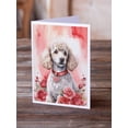 thumbnail image 2 of Poodle Valentine Roses Greeting Cards Pack of 8 7 in x 5 in, 2 of 3