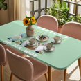 thumbnail image 3 of Green Gnomes Easter Table Cloths for 3 Foot Rectangle Tables, Eggs Botanical Carrot Pastoral Patio Waterproof Elastic Fitted Tablecloths, Washable Rectangular Table Cover for Camping, 3 of 8