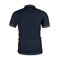 thumbnail image 4 of SGFCWSX Mens Polo Shirts Short Sleeve Paisley Pattern Slim Fit Woven Casual Golf Shirts for Men Navy Size XL, 4 of 5