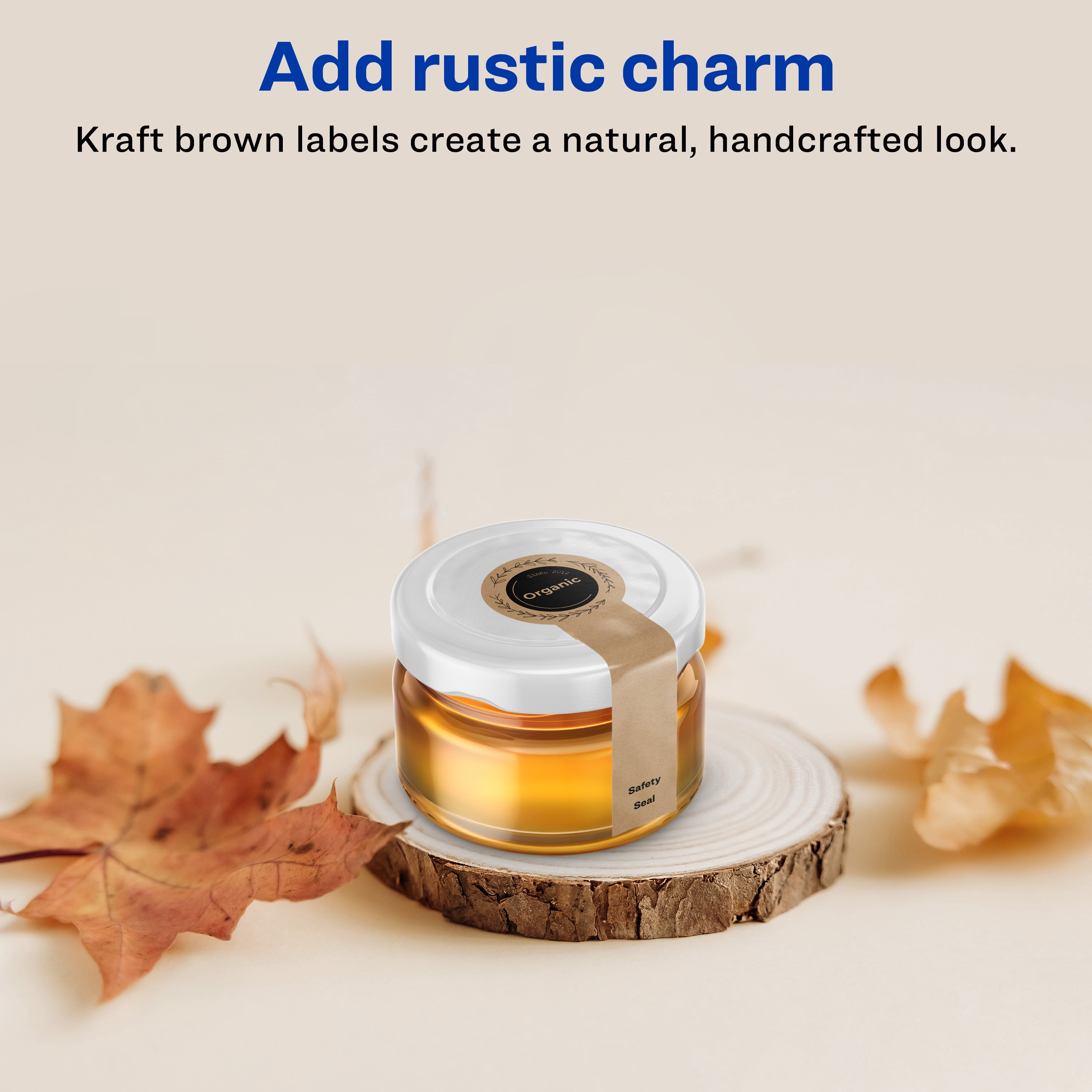 Avery Kraft Brown Lollipop Labels, 1.5" x 4", 400 Labels