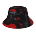 thumbnail image 1 of Balery Black Dog Red Background Sombreros para el sol para hombre y mujer, sombrero de pescador con UPF 50+, 1 of 6