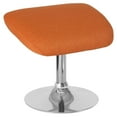 thumbnail image 1 of Egg Series Orange Fabric Ottoman, 1 of 4