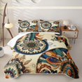 thumbnail image 2 of Erosebridal Boho Mandala Floral Twin Quilt Set for Women Girls, Western Paisley Swirl Print Twin Coverlet Set, 2-Piece, 2 of 7