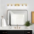 thumbnail image 4 of Lámpara de tocador de baño DIKAIDA, 6 luces, 96,8 cm, oro cepillado, 4 of 9