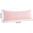 thumbnail image 5 of Ntbay 2 Pack Microfiber Ultra Soft Body Pillowcase with Envelope Closure, Wrinkle, Stain Resistant Body Pillow Cover, 20" x 54", Blush Pink (Not Include Body Pillow), 5 of 6