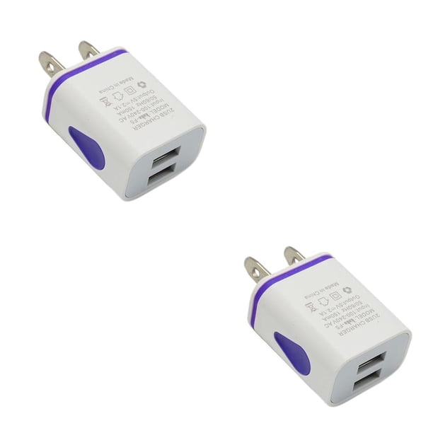 Cargadores de pared USB 2A Seitruly LED rápido azul 2piezas