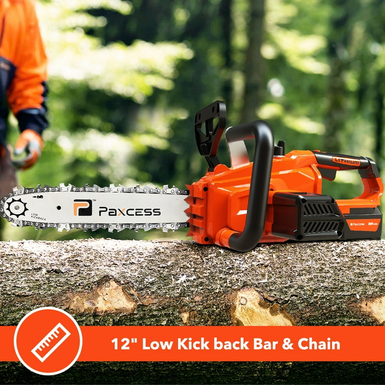 12 Inch 20V Cordless Chainsaw 4.0Ah Rechargeable Li battery Quick Charger Included