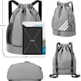 Qoosea Drawstring Backpack Waterproof String Gym Sports Bag Swim